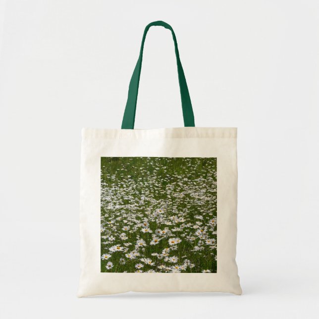 Tote Bag Champ de marguerites Fleurs sauvages de l'Alaska (Devant)
