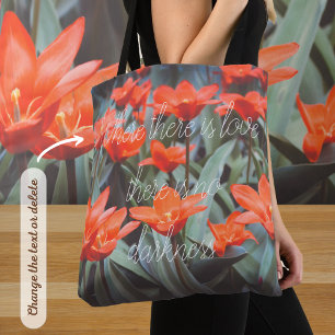 Tote Bag Champ de tulipe rouge