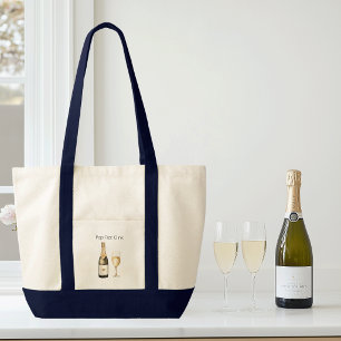 Tote Bag Champagne Lover avec Dit Amusant