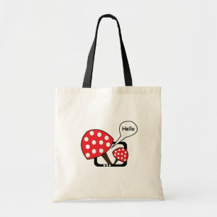 Tote Bag Champignon Rouge Disant Bonjour Depuis La Télévisi