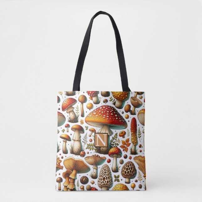 Tote Bag Champignons sauvages Whimsical (Devant)
