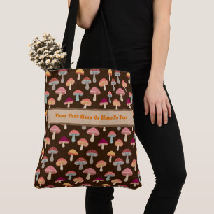 Tote Bag Champignons Toadstool Forêt de bois Hippie Boho