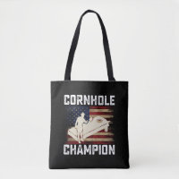 Champion de Cornhole Drapeau Américain USA 4 juill