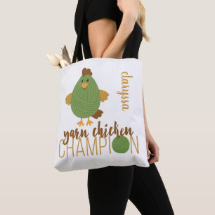 Tote Bag Champion du poulet vert et Brown