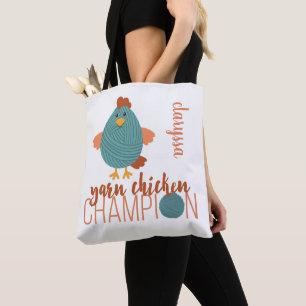 Tote Bag Champion turquoise et rouille de poulet