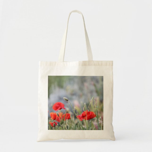 Tote Bag champs de coquelicot (Devant)