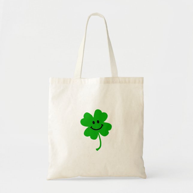 Tote Bag Chanceux quatre feuilles de trèfle (Devant)