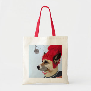 Tote Bag Chandail de chien en ski