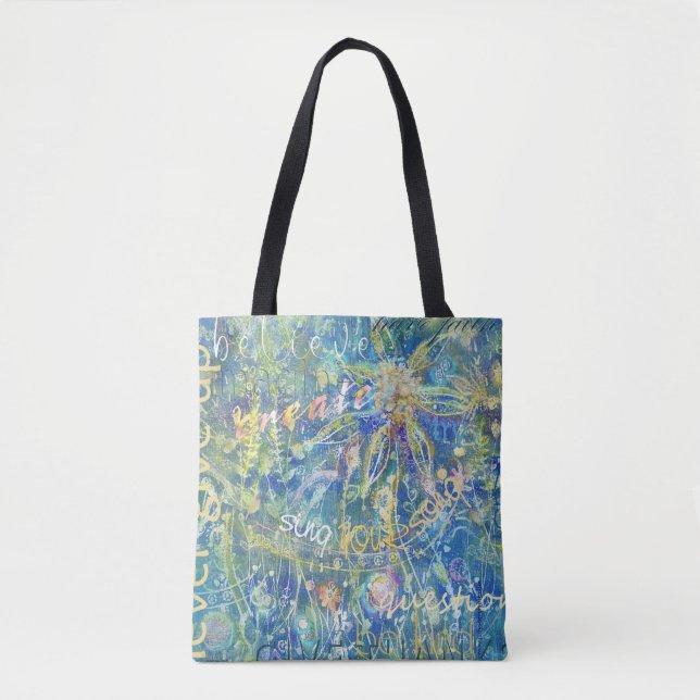 Tote Bag Chanter sa chanson sur l'épaule Fourre-tout (Devant)