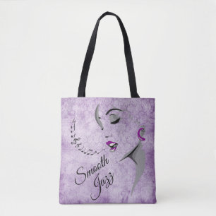 Tote Bag Chanteur Lady de jazz lisse