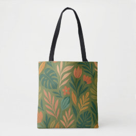 Tote Bag Chaos Botanique - Feuille Tropicale sans transpare