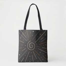 Tote Bag Chaos Contrôlé - Géométrie Spirale Abstraite