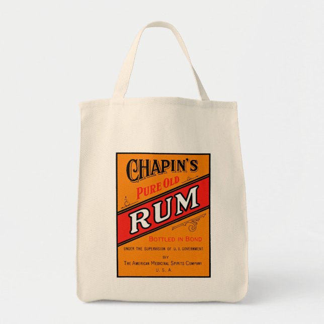 Tote Bag Chapins Pure Vieux Étiquette de rhum (Devant)