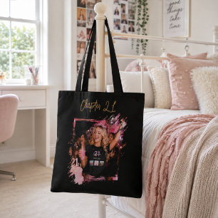 Tote Bag Chapitre 21 Photo Anniversaire noir or