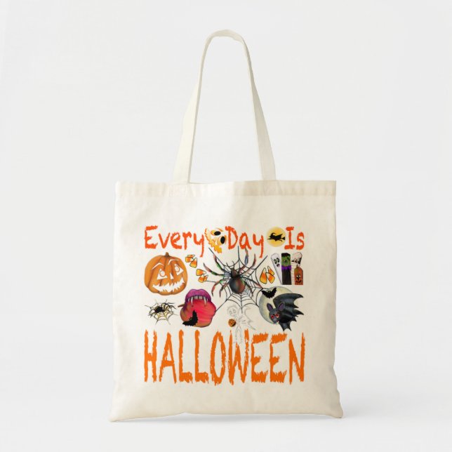Tote Bag Chaque Jour, Halloween (Devant)