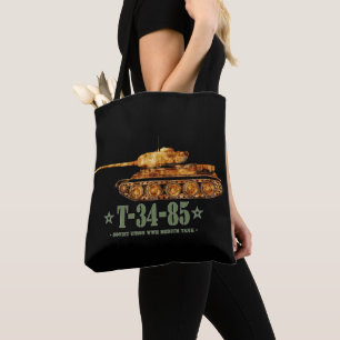 Tote Bag Char moyen soviétique T-34-85 de la Seconde Guerre