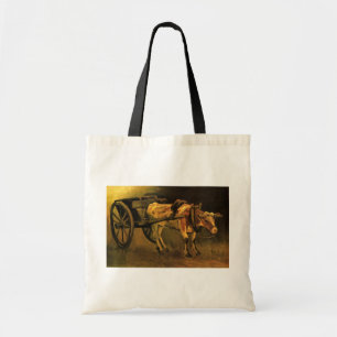 Tote Bag Chariot avec bœuf rouge et blanc de Vincent van Go