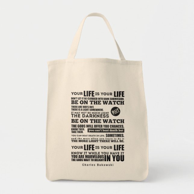 Tote Bag Charles Bukowski (Devant)