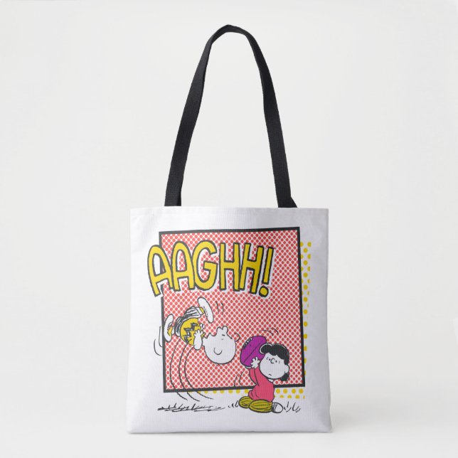 Tote Bag Charlie Brown et Lucy Football Comic Graphic (Devant)