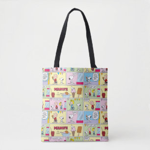 Tote Bag Charlie Brown, Snoopy & Sally   Crème glacée
