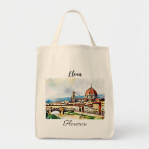 Tote Bag Charmant aquarelle peinture Florence en Italie
