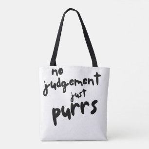 Tote Bag Charme Féminin Félin Typographie Noire Amoureux de