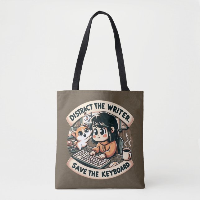 Tote Bag Charming Chaos : Les maux de l'écrivain (Devant)