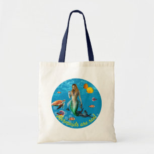 Tote Bag Chasse au trésor sous-marin Sirène Imaginaire bleu