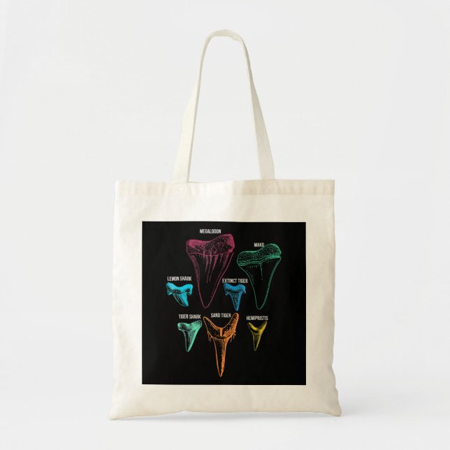 Tote Bag Chasse aux dents de requin - Cadeaux de requin fou (Devant)