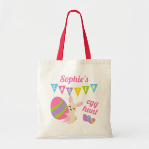 Tote Bag Chasse aux oeufs de lapin de Pâques