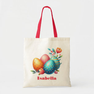 Tote Bag Chasse aux oeufs de Pâques brillante Fleurs de pri
