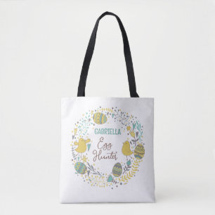 Tote Bag Chasse aux œufs de Pâques colorée et amusante