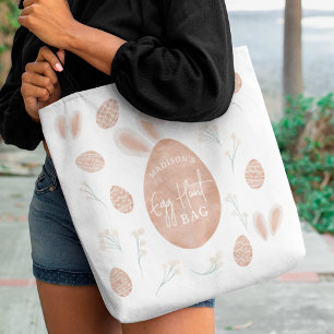 Tote Bag Chasse aux oeufs de Pâques mignonne Scandi aquarel