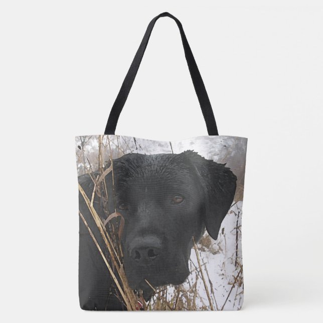 Tote Bag Chasse de fin de saison - Black Lab - Labrador (Dos)