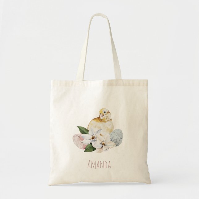 Tote Bag Chasse personnalisée aux oeufs de Pâques de poule  (Devant)