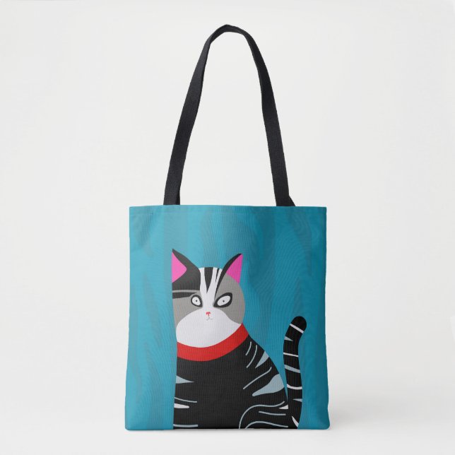Tote Bag Chat Abstrait (Devant)
