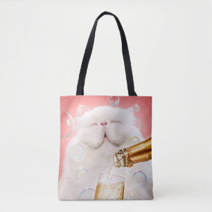 Tote Bag Chat au Champagne
