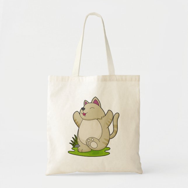 Tote Bag Chat au Yoga (Devant)