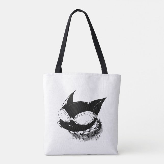Tote Bag Chat avec le logo Fourre-tout de lunettes (Dos)