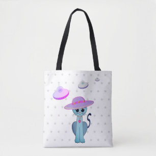 Tote Bag Chat Beau dans un Chapeau