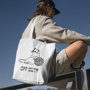 Tote Bag Chat blond hors service - Chat blond et amusant à 
