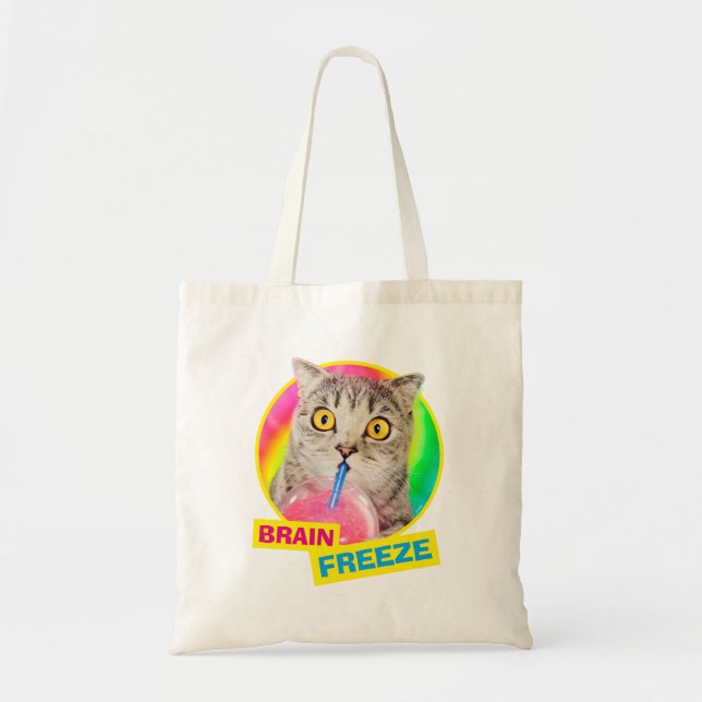 Tote Bag Chat Boire Slushie (Devant)