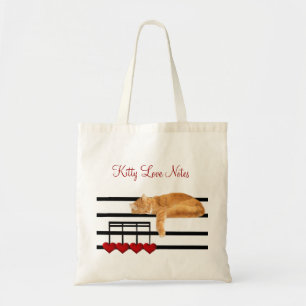 Tote Bag Chat chaton d'amour musicale