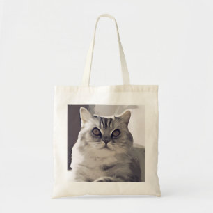 Tote Bag Chat, cheveux courts britanniques, Feline
