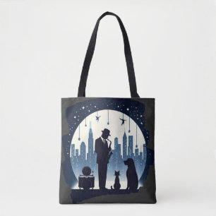 Tote Bag Chat, chien, Jazz