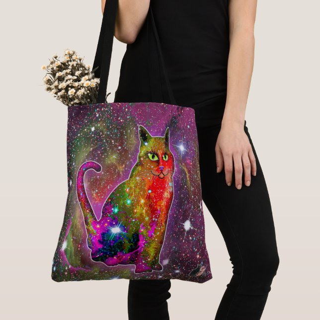 Tote Bag Chat cosmique Zeta (De près)