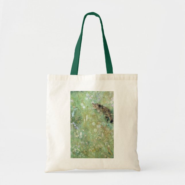 Tote Bag Chat dans la prairie estivale, Bruno Liljefors (Devant)