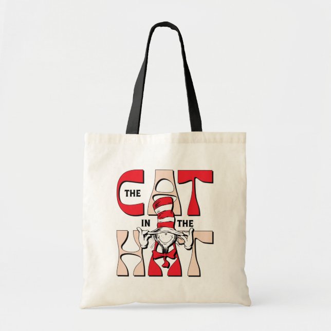Tote Bag Chat dans le Casquette | Le Chat Silly Dans Le Cas (Devant)