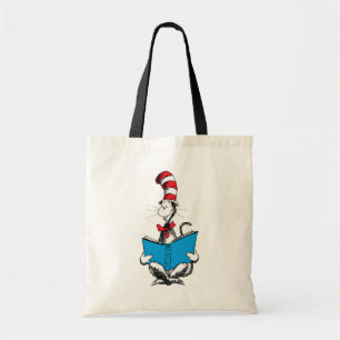Tote Bag Chat dans le Chapeau Lecture