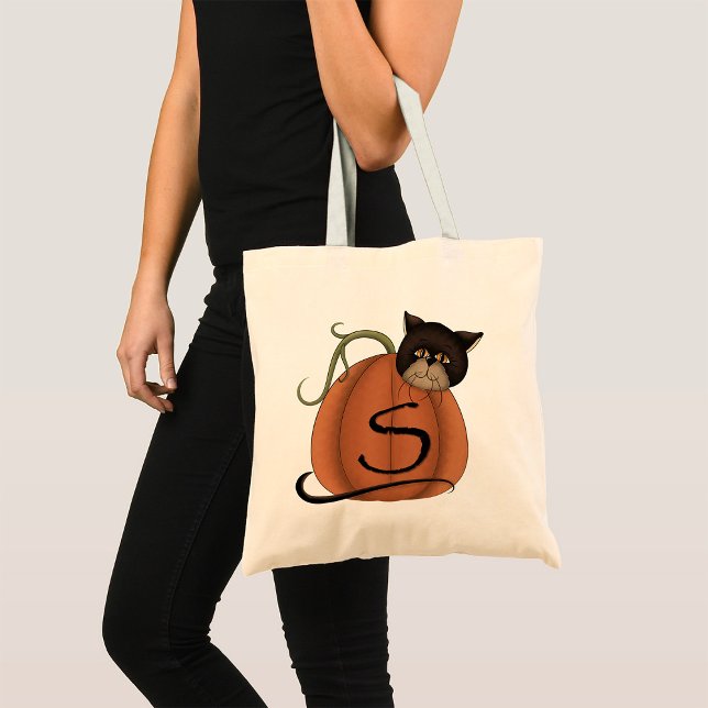 Tote Bag Chat Dans Un Citrouille (Créateur téléchargé)